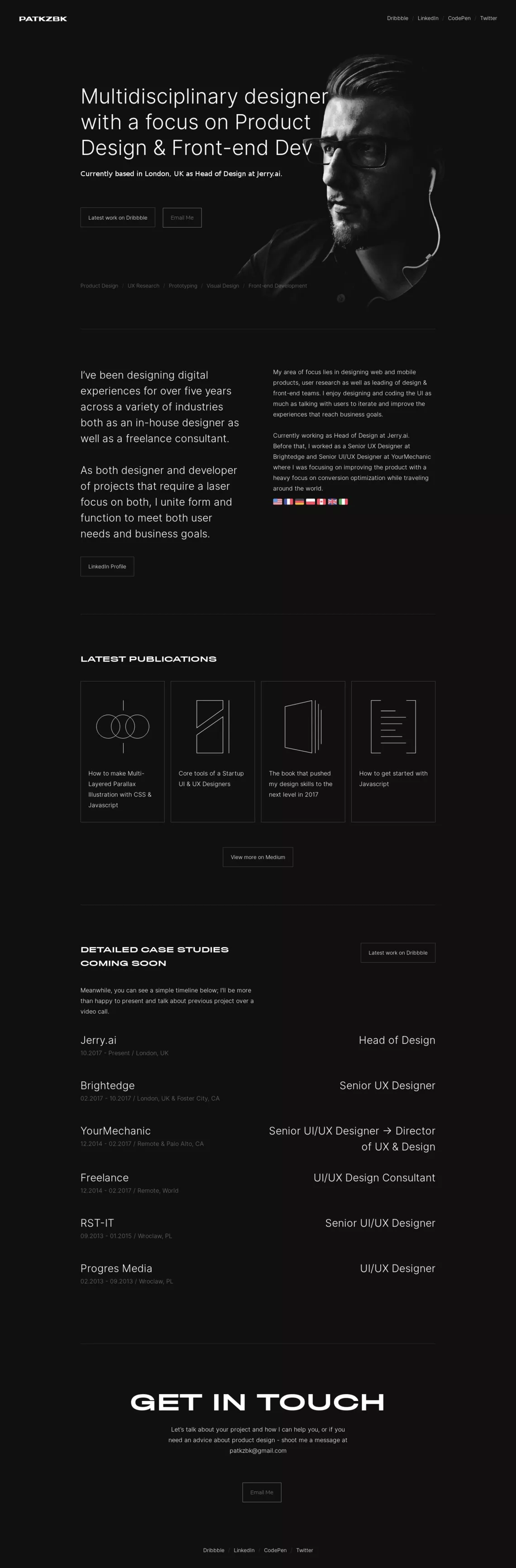 Patryk Zabielski / Product Designer on Land-book - get inspired by  portfolios design and more